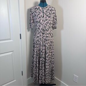 Scotch & Soda Lavender and Black Patterned Flowy Tiered Maxi Dress Size Small